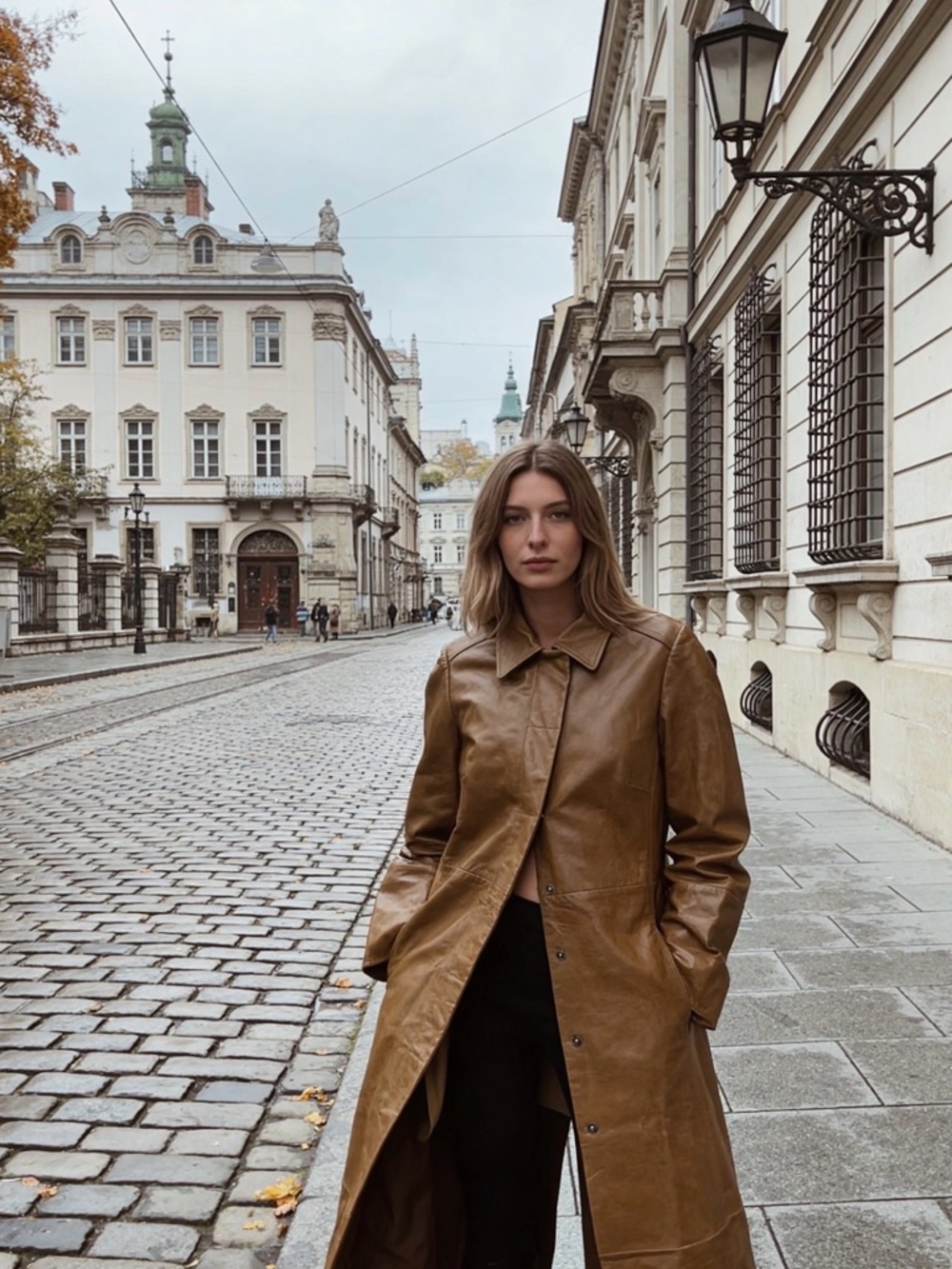 Stunning Vintage 2001 Gap Leather Trench Coat - Picture 2 of 11
